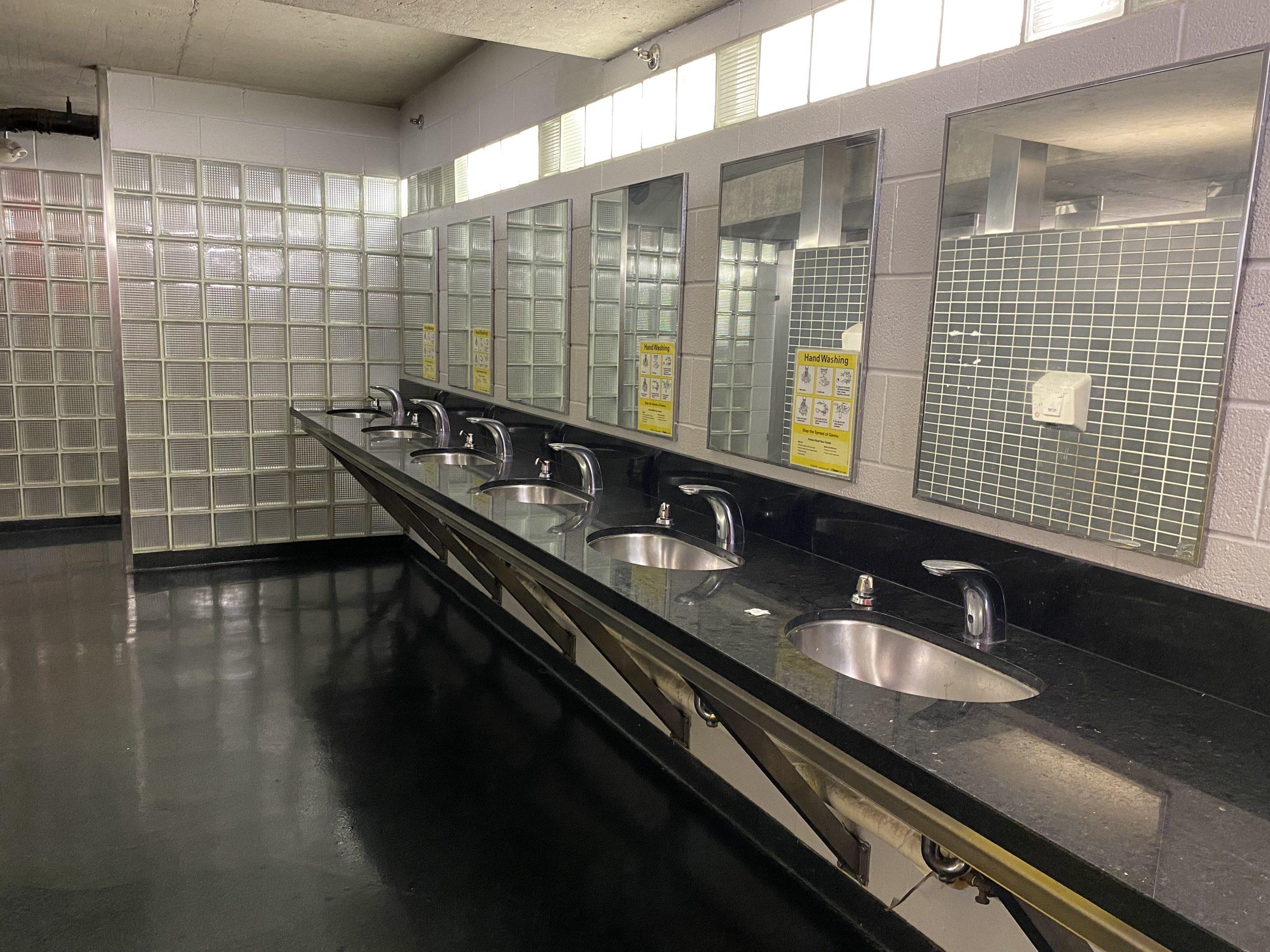 Underground public washroom in Yonge-Dundas Square